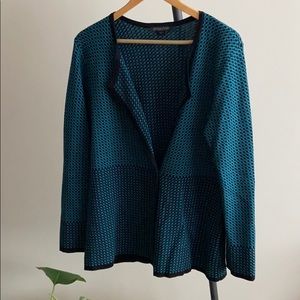 Pendleton Teal Checkered Cardigan Sz Large